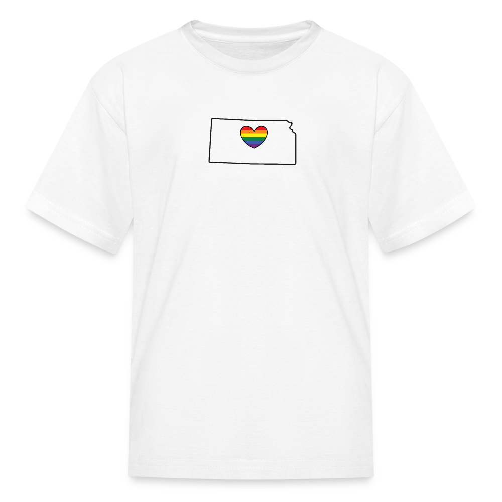 Kansas STATEment Pride Kid's White Tee Shirt - white