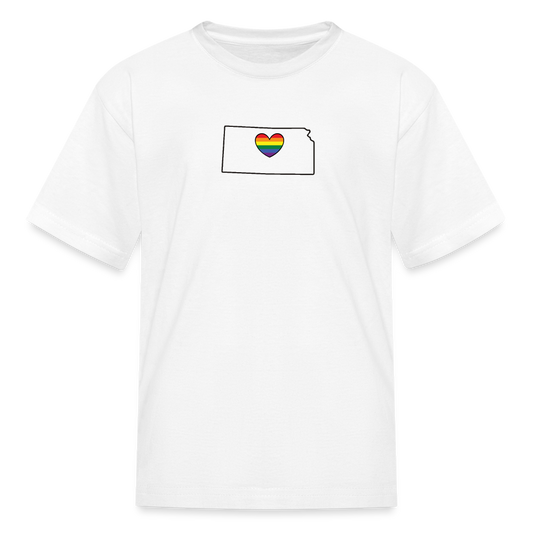 Kansas STATEment Pride Kid's White Tee Shirt - white