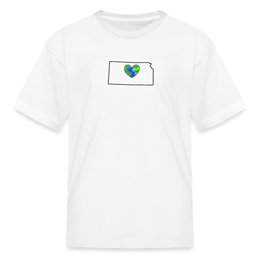 Kansas STATEment Earth Kid's White Tee Shirt - white