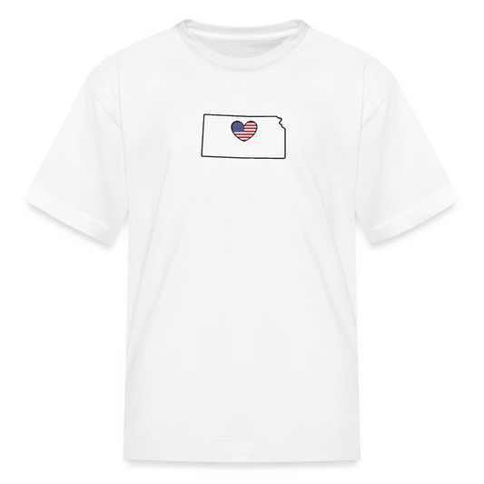 Kansas STATEment Americana Kid's White Tee Shirt - white