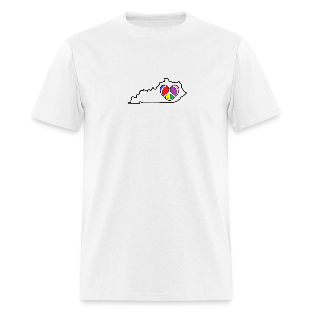 Kentucky STATEment Peace Unisex/Men's White Tee Shirt - white