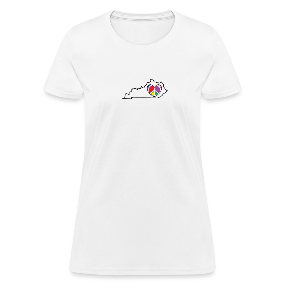 Kentucky STATEment Peace Women's White Tee Shirt - white