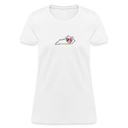 Kentucky STATEment Peace Women's White Tee Shirt - white