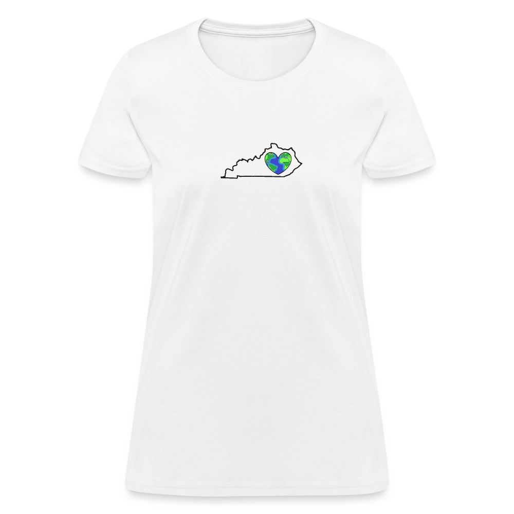 Kentucky STATEment Earth Women's White Tee Shirt - white