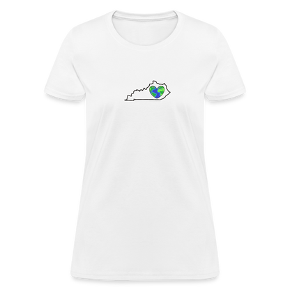 Kentucky STATEment Earth Women's White Tee Shirt - white