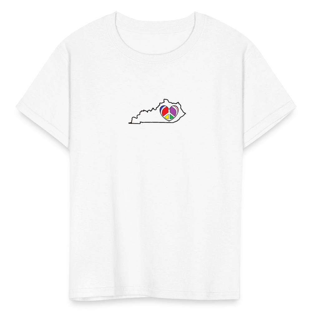 Kentucky STATEment Peace Kid's White Tee Shirt - white