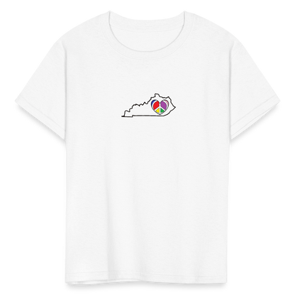 Kentucky STATEment Peace Kid's White Tee Shirt - white