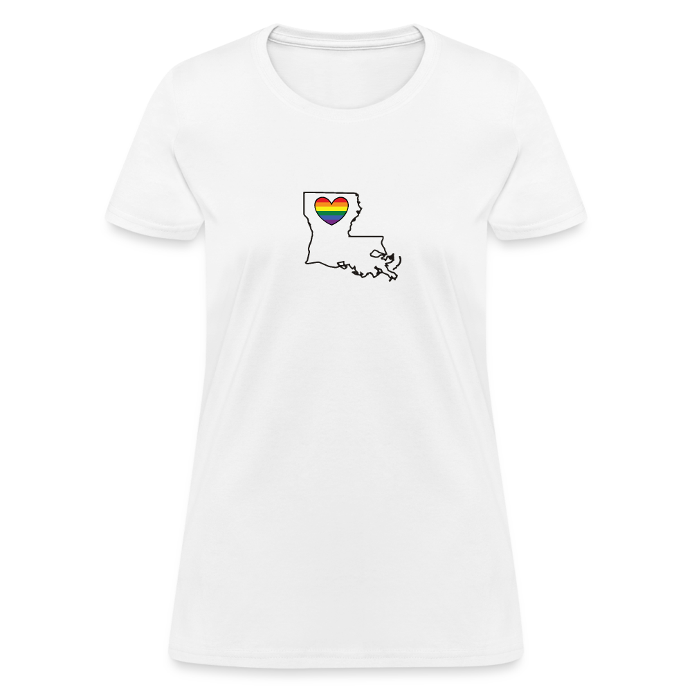 Louisiana STATEment Pride Women's White Tee Shirt - white