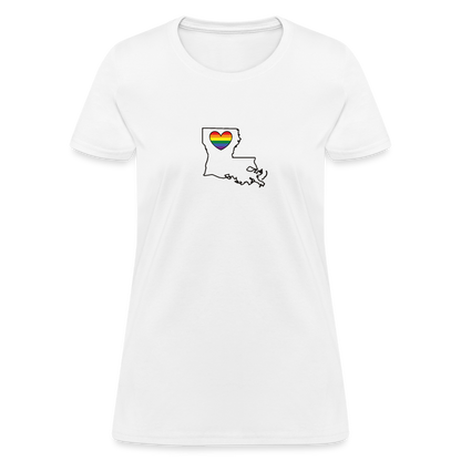 Louisiana STATEment Pride Women's White Tee Shirt - white