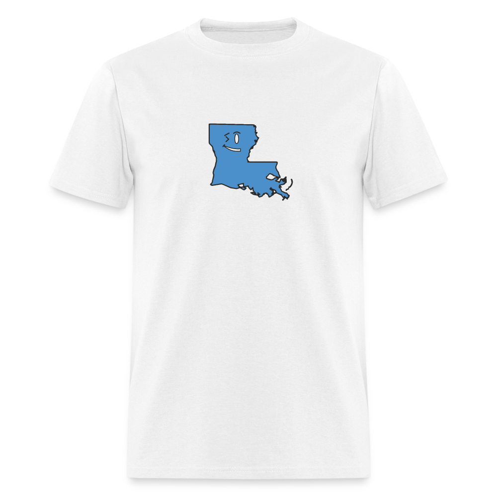 Louisiana STATEment Overconfident Unisex/Men's White Tee Shirt - white