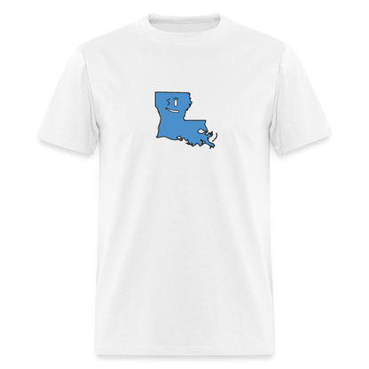 Louisiana STATEment Overconfident Unisex/Men's White Tee Shirt - white