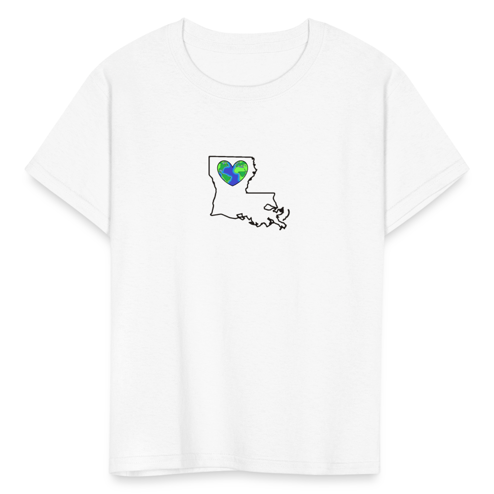 Louisiana STATEment Earth Kid's White Tee Shirt - white