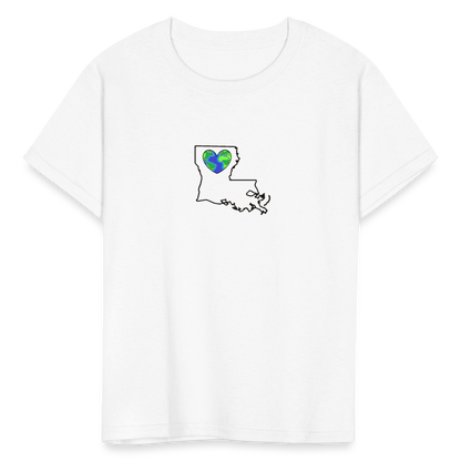 Louisiana STATEment Earth Kid's White Tee Shirt - white