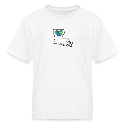 Louisiana STATEment Earth Kid's White Tee Shirt - white