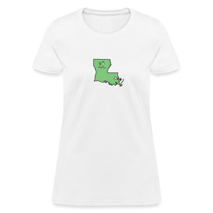 Louisiana STATEment Wasted Women's White Tee Shirt - white