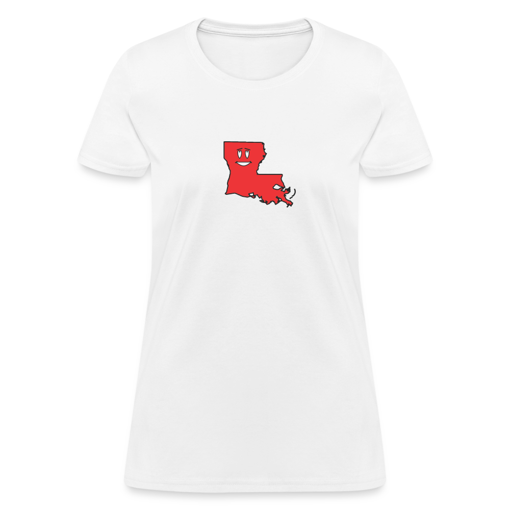 Louisiana STATEment Infatuated Women's White Tee Shirt - white