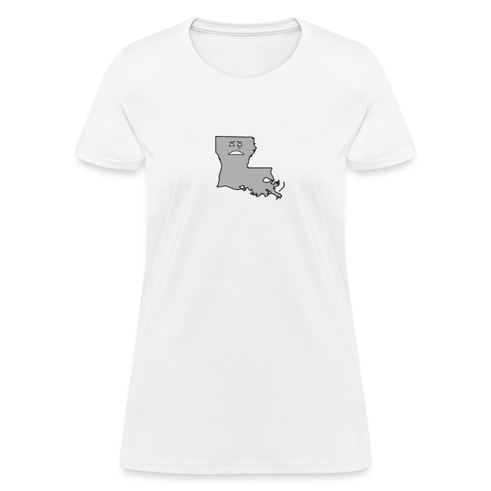 Louisiana STATEment Moody Women's White Tee Shirt - white