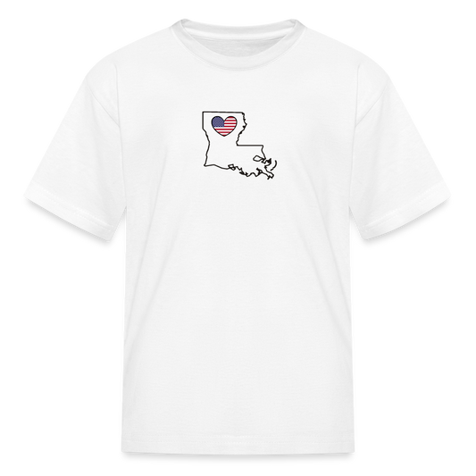 Louisiana STATEment Americana Kid's White Tee Shirt - white