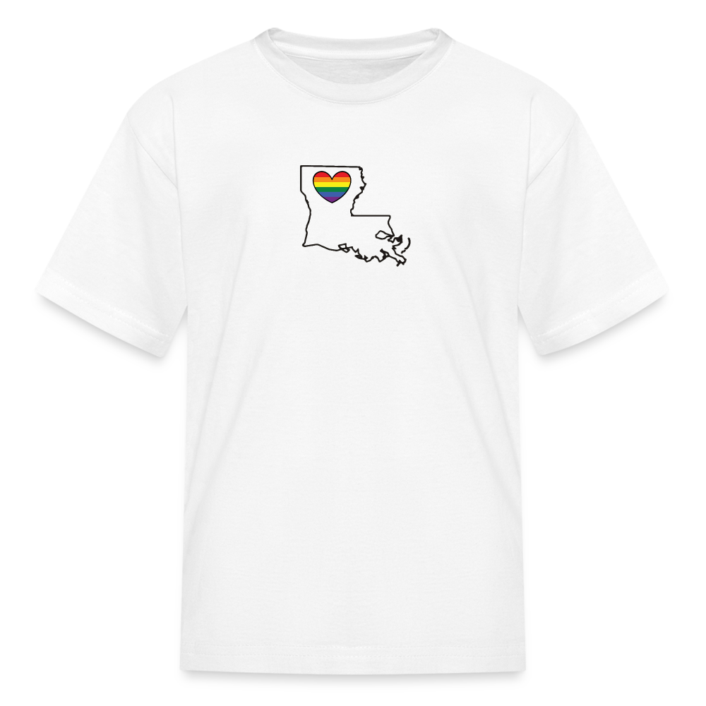 Louisiana STATEment Pride Kid's White Tee Shirt - white