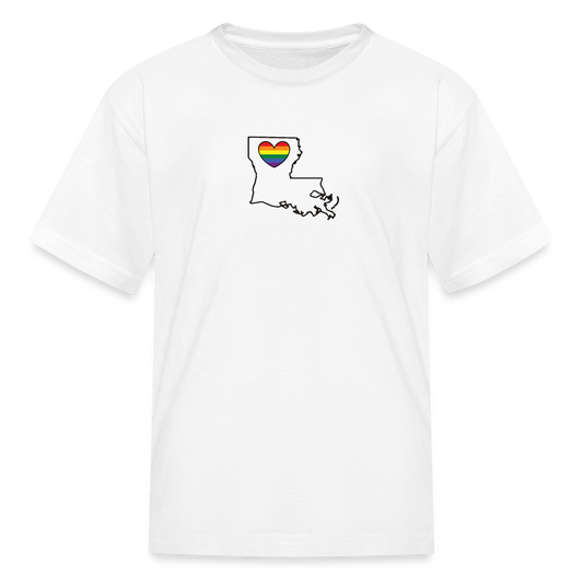 Louisiana STATEment Pride Kid's White Tee Shirt - white