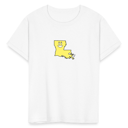 Louisiana STATEment Happy Kid's White Tee Shirt - white