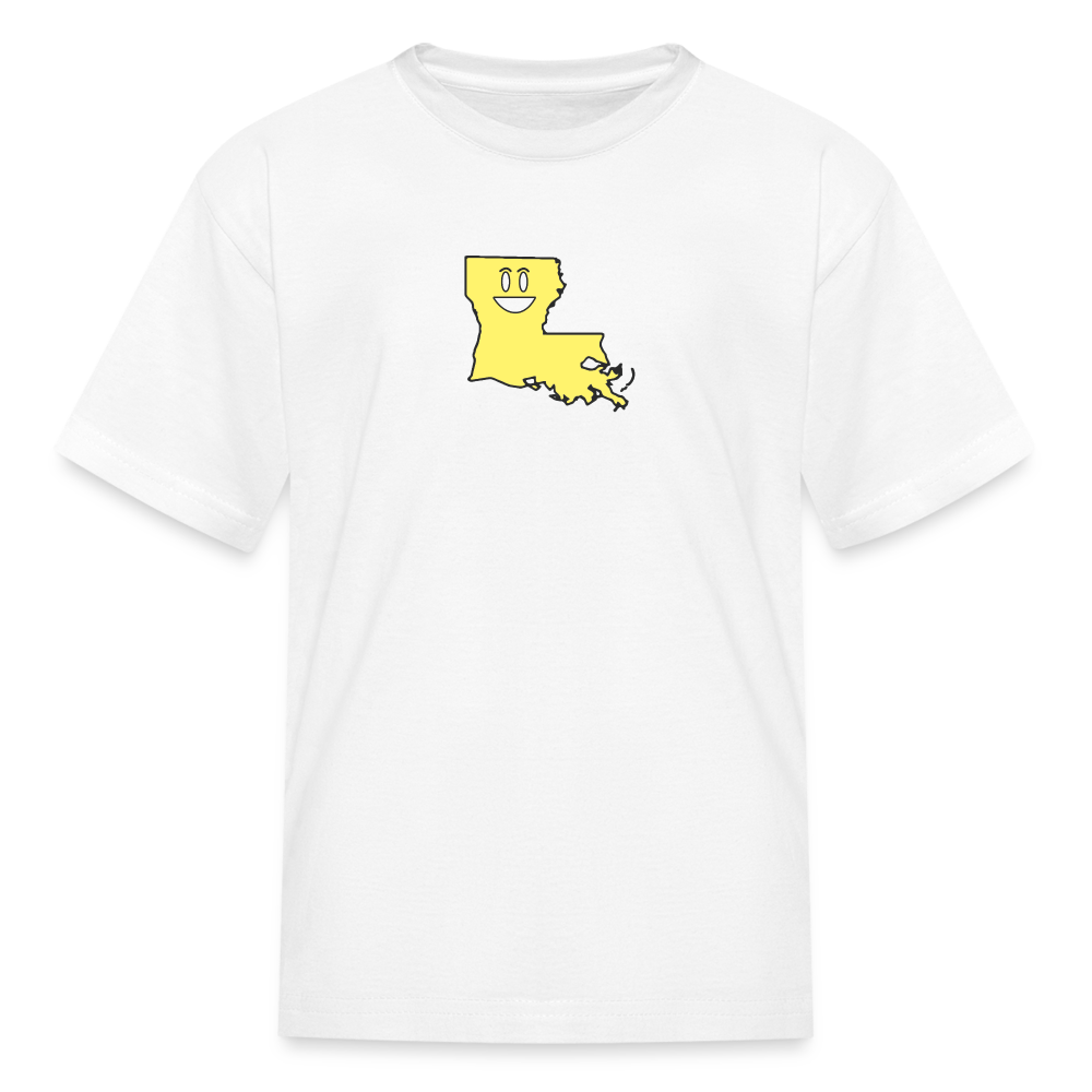 Louisiana STATEment Happy Kid's White Tee Shirt - white