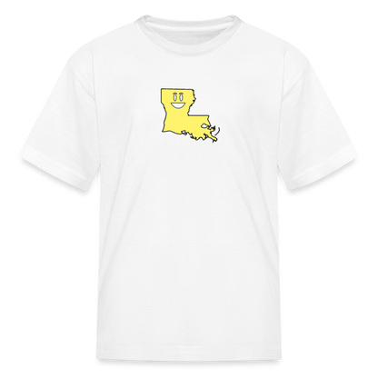 Louisiana STATEment Happy Kid's White Tee Shirt - white