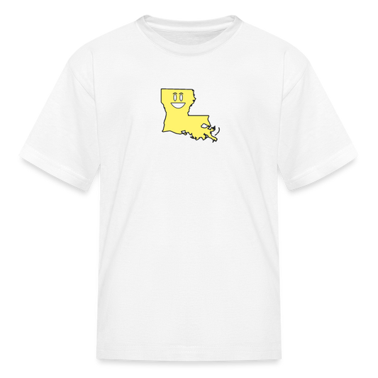 Louisiana STATEment Happy Kid's White Tee Shirt - white