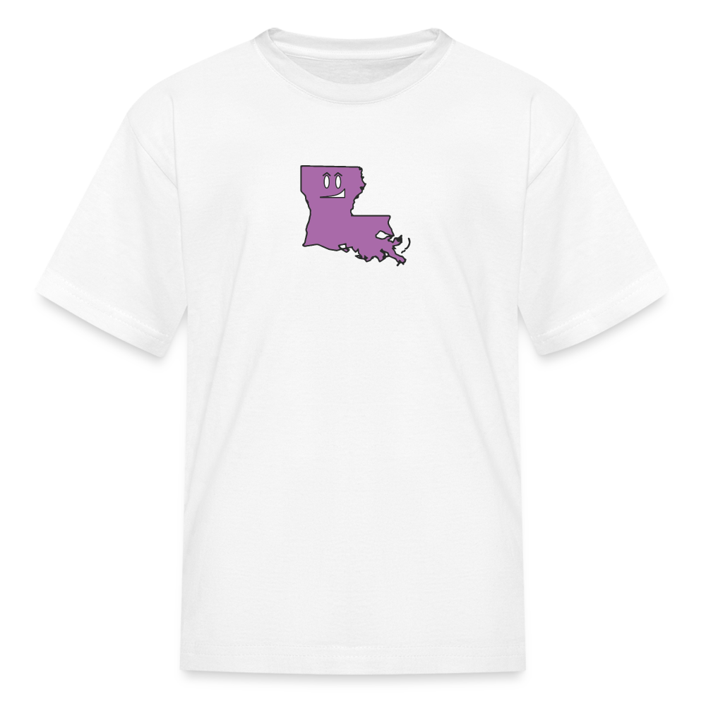 Louisiana STATEment Smirky Kid's White Tee Shirt - white