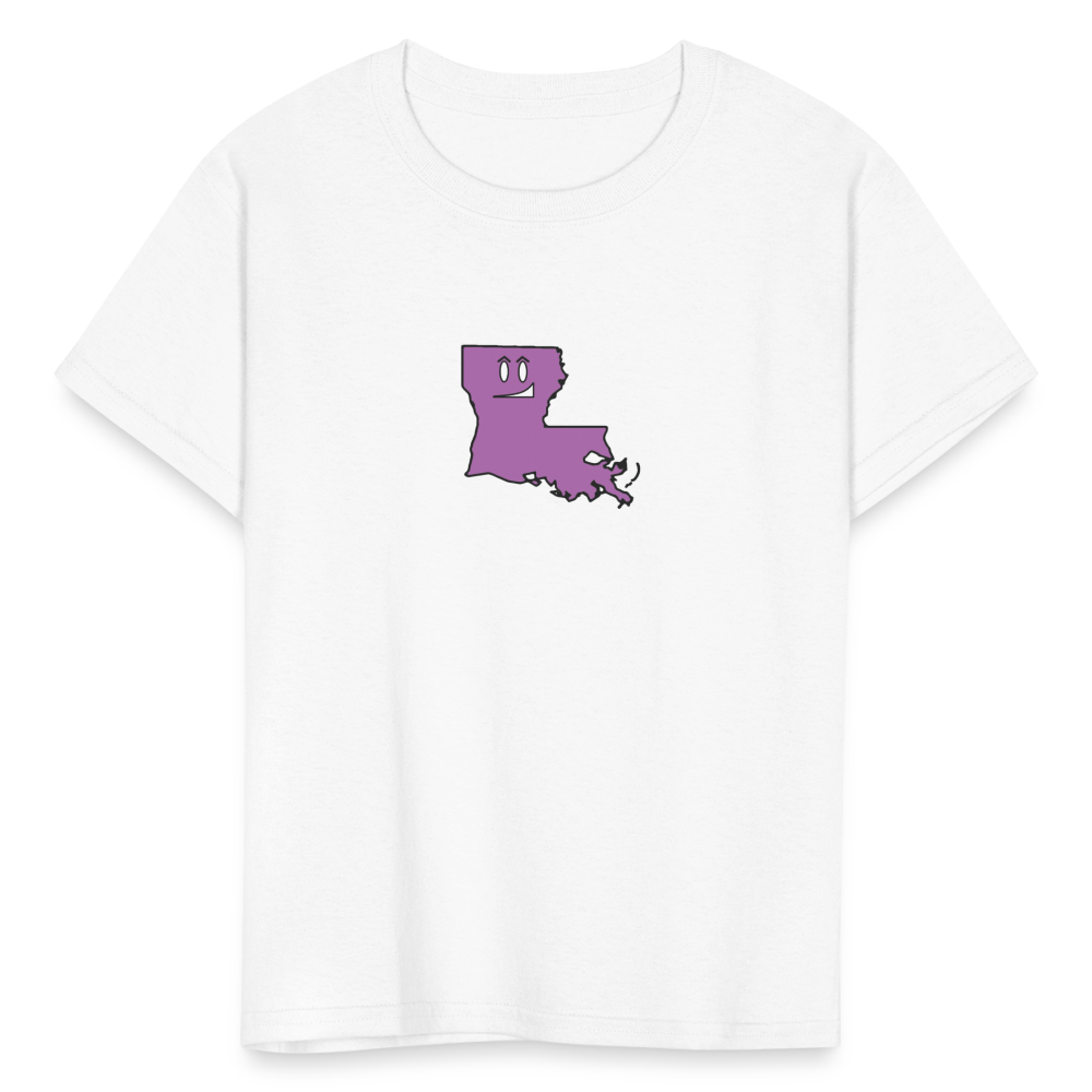 Louisiana STATEment Smirky Kid's White Tee Shirt - white