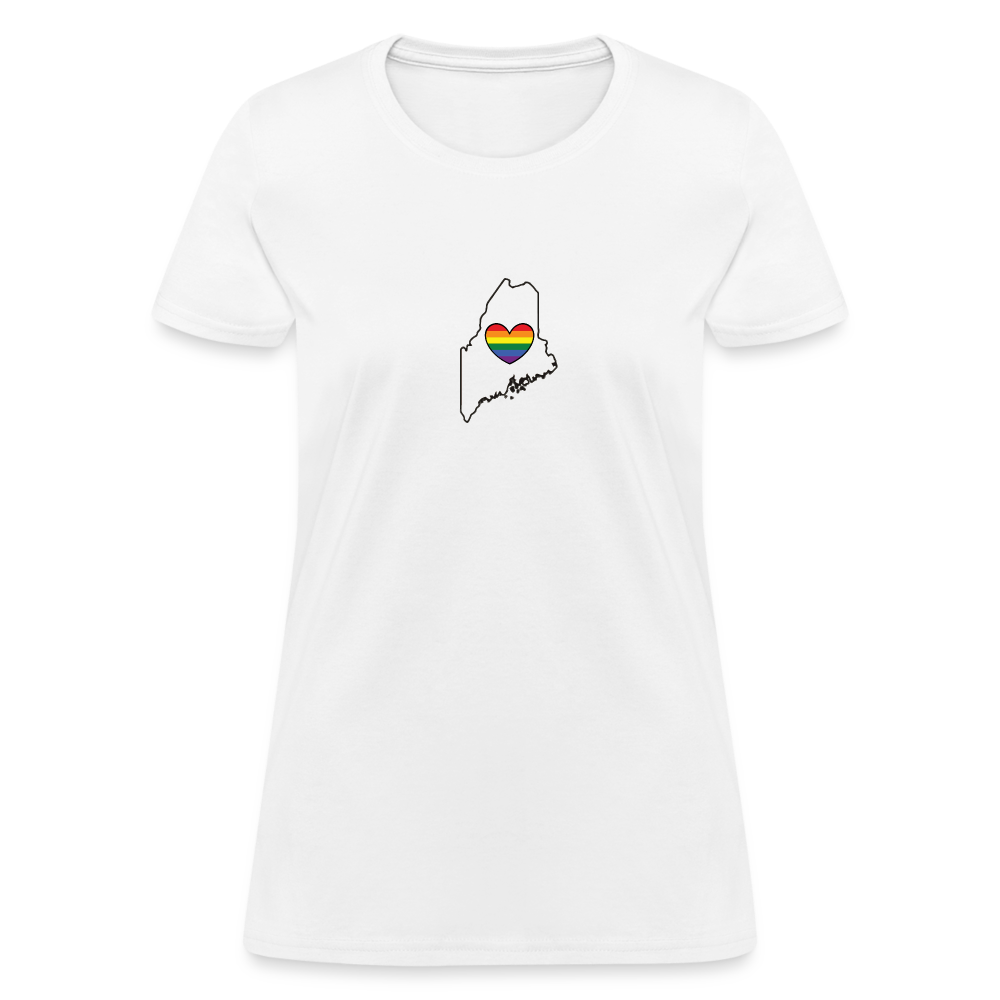 Maine STATEment Pride Women's White Tee Shirt - white