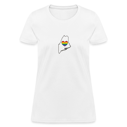 Maine STATEment Pride Women's White Tee Shirt - white