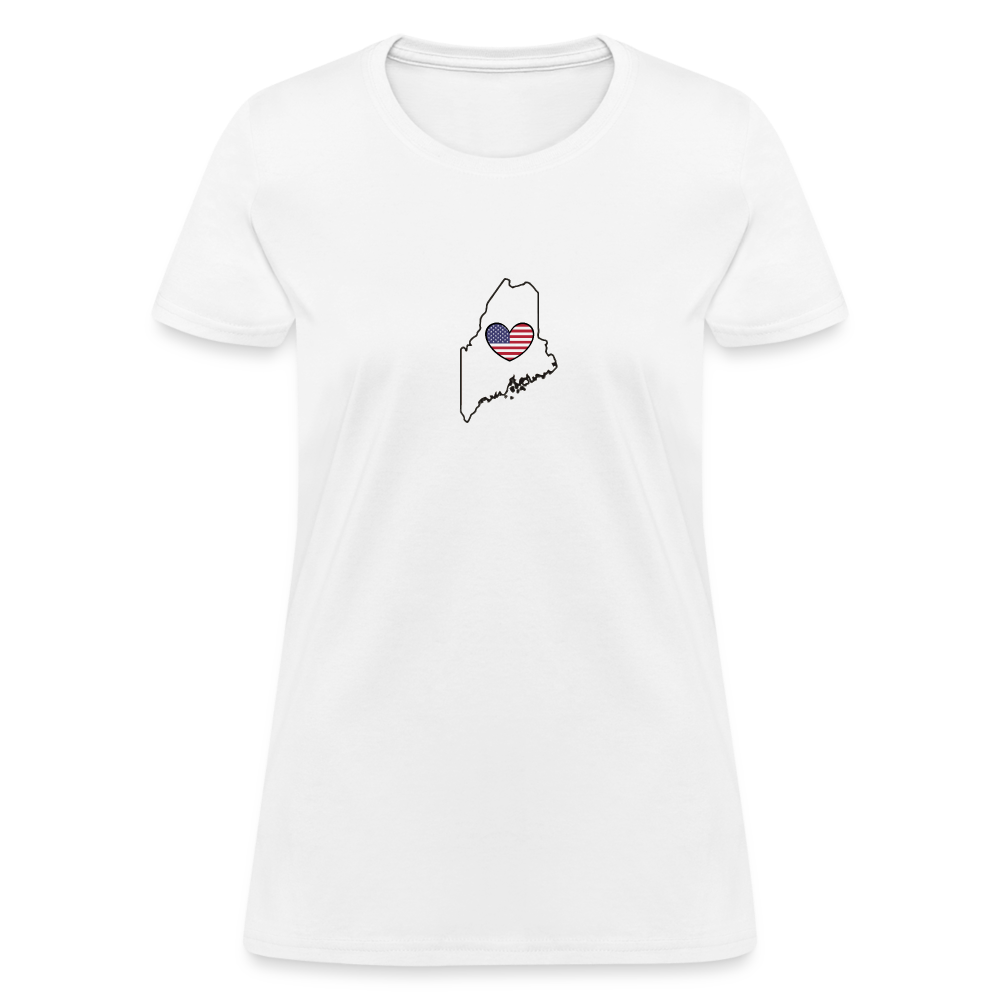 Maine STATEment Americana Women's White Tee Shirt - white