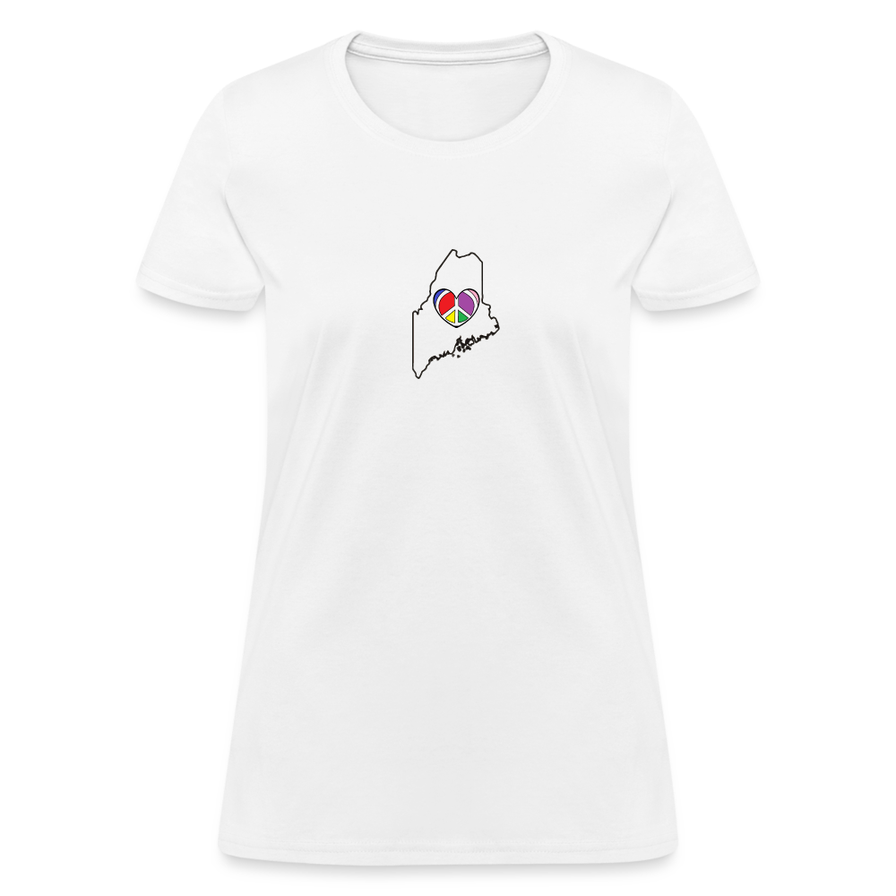 Maine STATEment Peace Women's White Tee Shirt - white