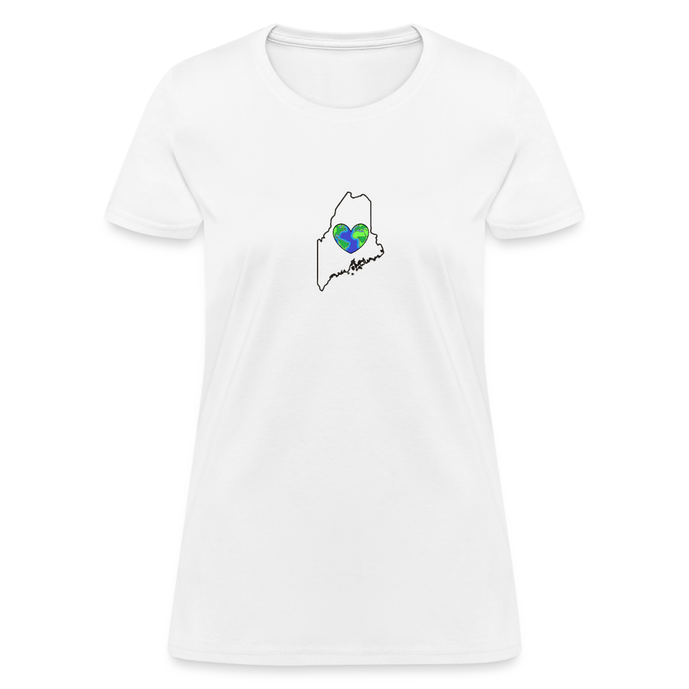 Maine STATEment Earth Women's White Tee Shirt - white