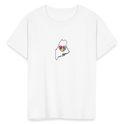 Maine STATEment Peace Kid's White Tee Shirt - white