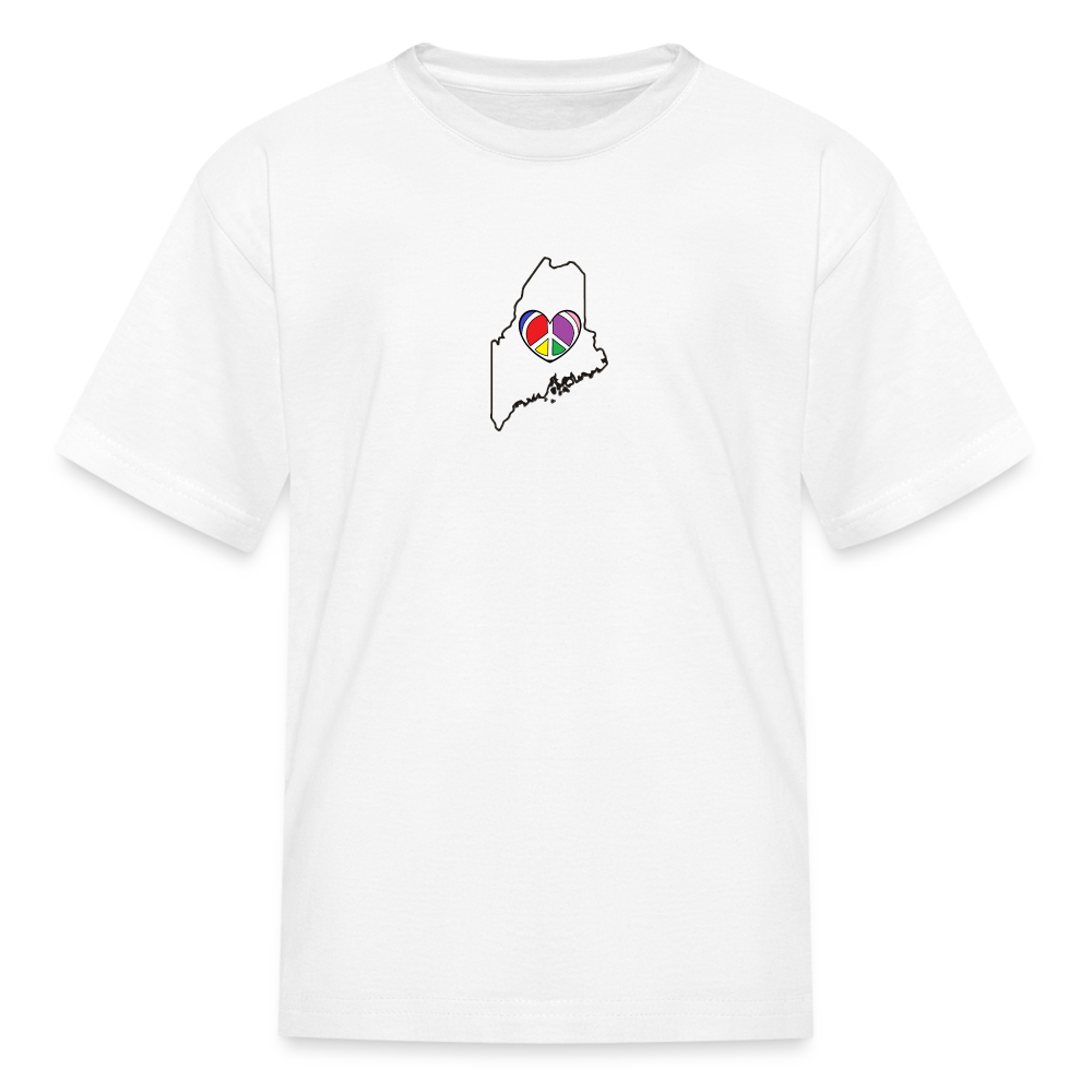 Maine STATEment Peace Kid's White Tee Shirt - white