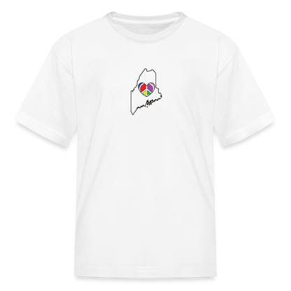 Maine STATEment Peace Kid's White Tee Shirt - white