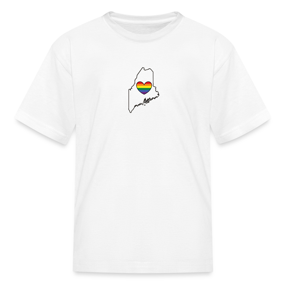 Maine STATEment Pride Kid's White Tee Shirt - white