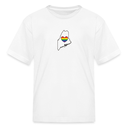 Maine STATEment Pride Kid's White Tee Shirt - white