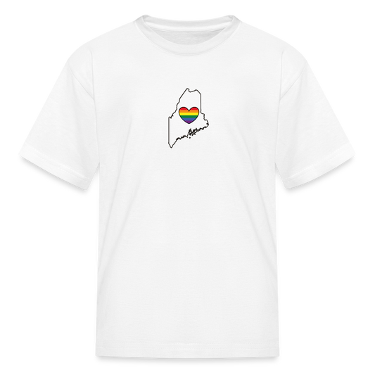 Maine STATEment Pride Kid's White Tee Shirt - white