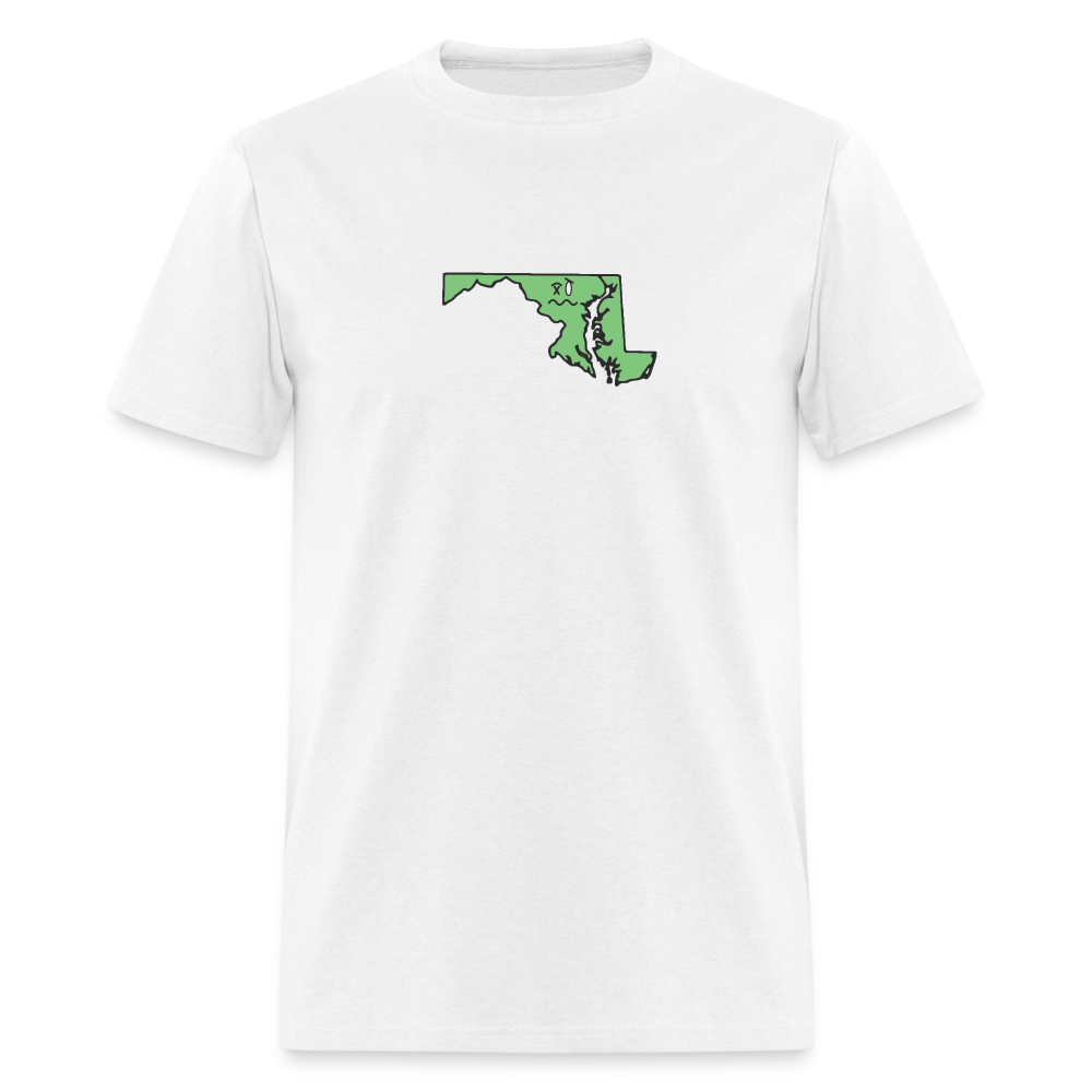 Maryland STATEment Wasted Unisex/Men's White Tee Shirt - white