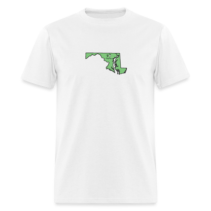 Maryland STATEment Wasted Unisex/Men's White Tee Shirt - white