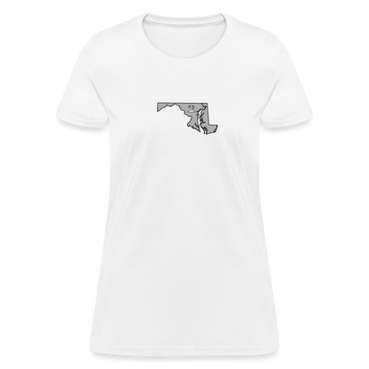 Maryland STATEment Moody Women's White Tee Shirt - white