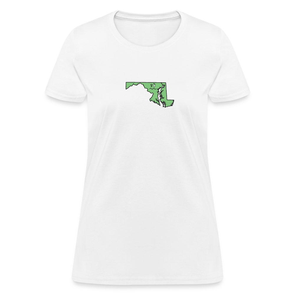 Maryland STATEment Wasted Women's White Tee Shirt - white