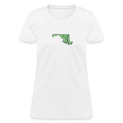 Maryland STATEment Wasted Women's White Tee Shirt - white