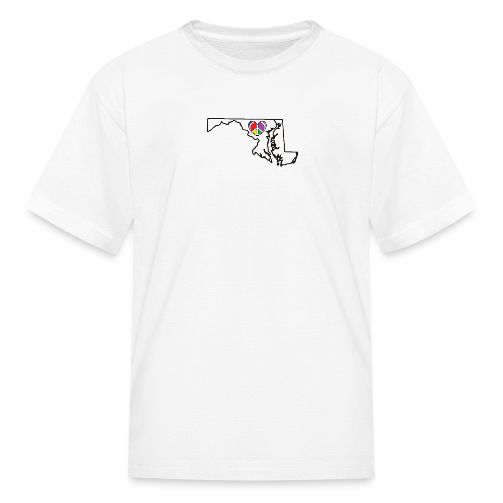 Maryland STATEment Peace Kid's White Tee Shirt - white