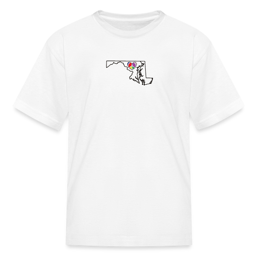 Maryland STATEment Peace Kid's White Tee Shirt - white