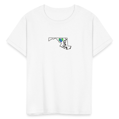 Maryland STATEment Earth Kid's White Tee Shirt - white