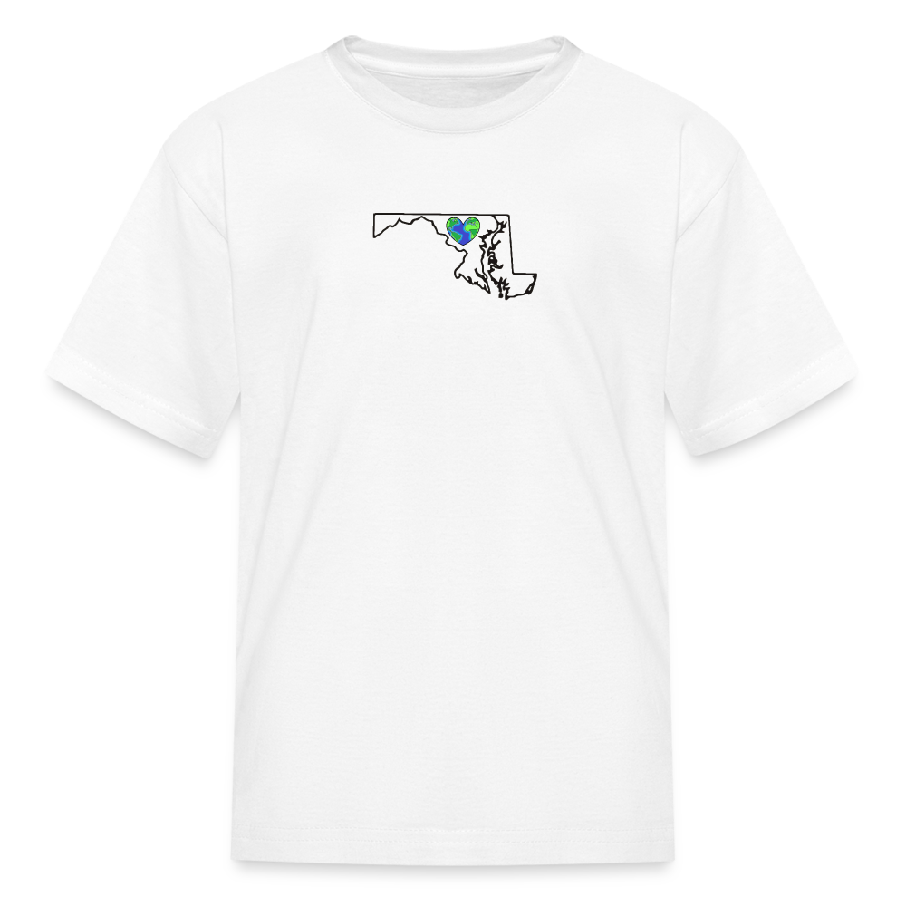 Maryland STATEment Earth Kid's White Tee Shirt - white